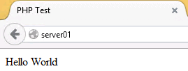php hello world